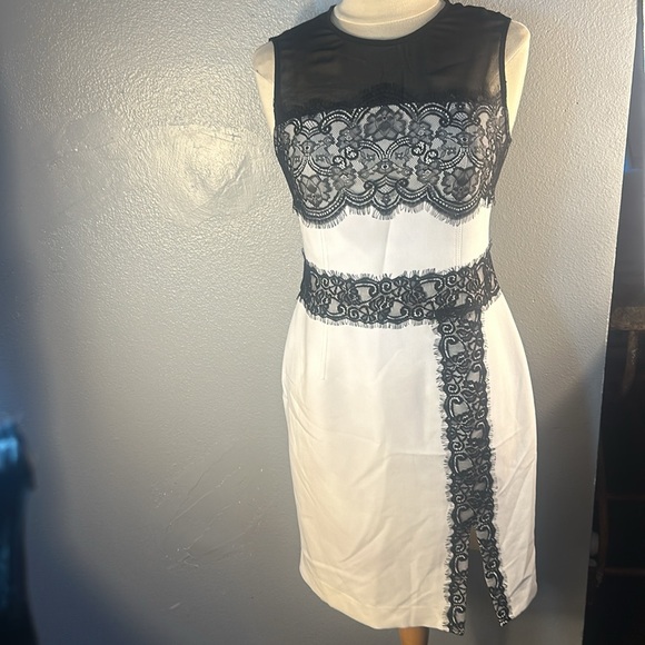 Black and white dress. Black lace. Size 6 Rachel Roy - Picture 2 of 7